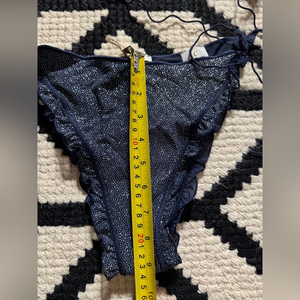 Oseree Navy Ruffle Bikini Set - Picture 9 of 11